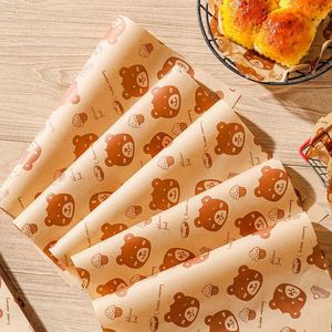 Custom Printed Dessert Wrapping <b>Paper</b> Thick Drench Film Oil Proof Retro Personalized Creative Eco-Friendly PE Packaging Food - Product Image 1