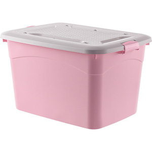 Clothing Organizer Storage Box Rectangle Pink Plastic For Wardrobe Clothes Toy Storage - Product Image 5