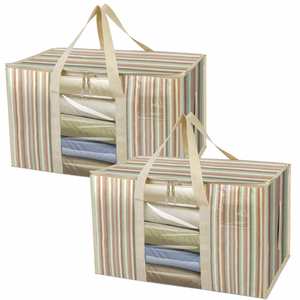 Sturdy & Durable Clothes <b>Storage</b> Bags Totes <b>Bins</b> Packing Moving Bags for College Supplies - Product Image 1
