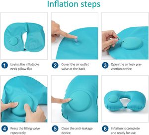 Oreiller de voyage confortable gonflable automatiquement avec support pneumatique – Vente chaude pour des déplacements faciles - Product Image 2
