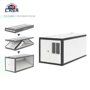 Casa Container Pieghevole Portatile da 20 Piedi con Pannelli Sandwich in Acciaio Design <span class=keywords><strong>Moderno</strong></span> - Spazio Abitativo e Ufficio Mobile Prefabbricato - Product Image 2