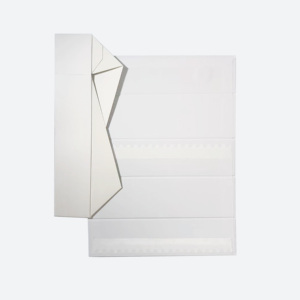 Boîte cadeau magnétique étroite blanche B6, boîte en papier pliable pour cadeaux et vêtements - Product Image 3