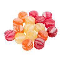 Bonbons durs rayés certifiés Halal : Assortiment de bonbons aux fruits multi-saveurs, vente en gros directe d'usine