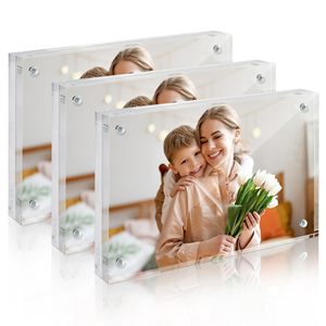 Hot Sale <b>4x6</b> Inch clear Acrylic Magnetic Photo <b>Frame</b> Acrylic Magnetic Picture <b>Frame</b> - Product Image 1