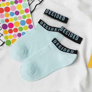 ALLCHカスタム春夏レース女性ファッションソックス透明足首セクシーティーンガールナイロンシアーアイスシルクボートレターショートソックス - Product Image 3