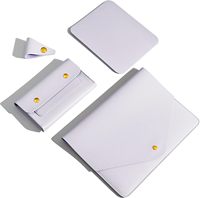 Ensemble de housses pour ordinateur portable en cuir PU personnalisé, design enveloppe, étui pour ordinateur portable avec fermeture magnétique, fabricant