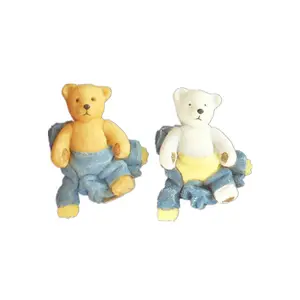 Hars Ambachten Kawaii Ornament Leuke Teddybeer Beeldje 3D Koelkastmagneet Keuken Accessoires Thuis Goederen