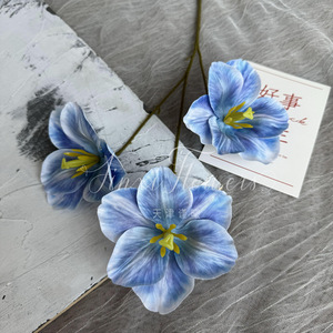 Fleurs artificielles en soie Jinxi, tulipes faites à la main, accessoires de décoration pour mariage et maison, photographie en extérieur - Product Image 4