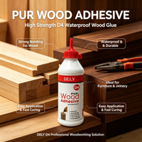 Colle à bois PUR de qualité D4 de Chine avec certification CE, emballage personnalisé pris en charge par ODM pour meubles en bois, colle à bois PUR