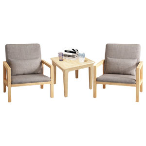 Fauteuil lounge en bois massif nordique 700x720x860mm avec table ronde pour la maison, le jardin et l'extérieur - Product Image 5