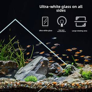 Nouveau Aquarium Écologique en Verre Moderne pour Salon et Chambre, Ultra Blanc, Paysage Naturel avec Galets, Intelligent - Product Image 5