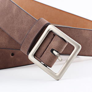 Ceinture de taille pour femme en cuir PU carré, style décontracté, tendance, minimaliste, rétro, polyvalente, avec boucle en alliage, Jessi 3.0cm - Product Image 2