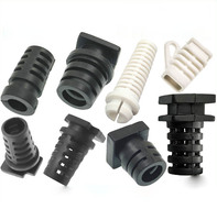 Manchon de protection anti-tension en caoutchouc silicone noir pour câbles, avec trous de 6mm, 7mm, 8mm, pour applications électriques automobiles