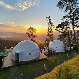 Guangzhou glass tente igloo tent casa prefabricada de domo 9m geodesic dome tent in india