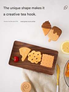 Porte-sac organisateur d'entrée mignon étagère murale flottante forme de crème glacée porte-manteau montage mural Organisation d'entrée - Product Image 5