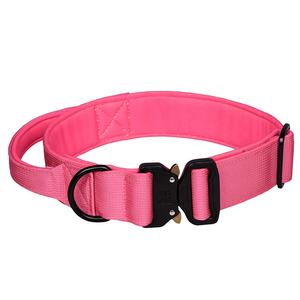 लक्जरी समायोज्य नायलॉन कुत्ते कॉलर ठोस शैली सामरिक प्रशिक्षण कॉलर - Product Image 5