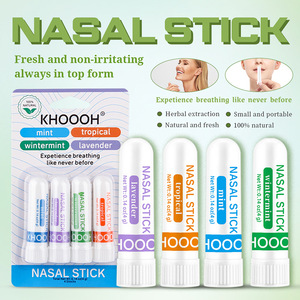 Bâtonnets Nasaux 4 Pièces Menthe Tropicale Lavande Menthe Hivernale Inhalateur Anti-Somnolence Rafraîchisseur d'Haleine Spray Nasal Portable - Product Image 2