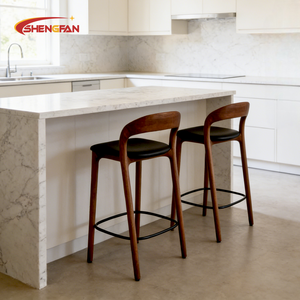 Tabouret <span class=keywords><strong>de</strong></span> bar en bois massif à dossier haut, <span class=keywords><strong>chaise</strong></span> <span class=keywords><strong>de</strong></span> salle à manger pour hôtel, restaurant, bistrot, comptoir <span class=keywords><strong>de</strong></span> cuisine, mobilier <span class=keywords><strong>de</strong></span> bar, vente en gros - Product Image 3