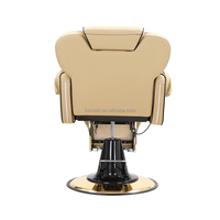 Chaise de barbier pliable jaune classique pour salon de coiffure, avec repose-pieds réglable