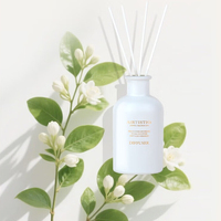 Diffuseur de parfum d'ambiance de luxe, nouveau style, bouteille en verre, bâtonnets en fibre, étiquette privée, 250 ml