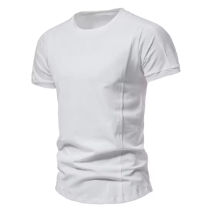 เสื้อยืดผู้ชายไซส์ใหญ่ ผ้าคอตตอนเนื้อหนา คุณภาพสูง สีขาวล้วน สำหรับงานกราฟิก - Product Image 4