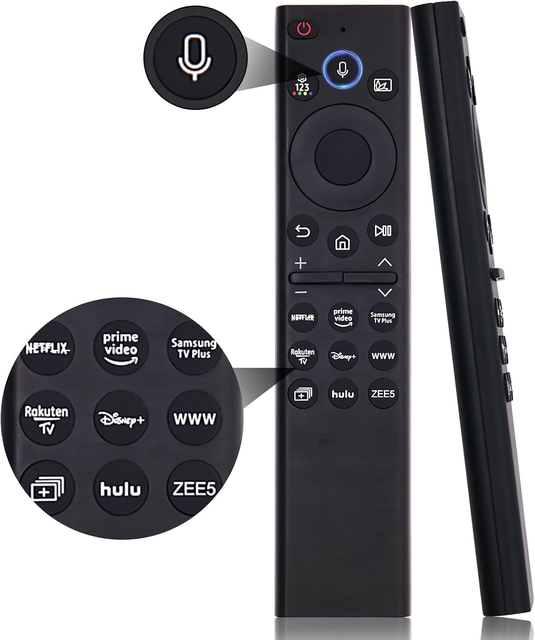 Universal Remote Controls for All Samsung TV LED QLED UHD SUHD HDR LCD Frame Curved Solar HDTV 4K 8K 3D Smart TVs, 9 Key Buttons