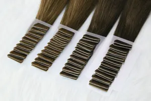 Nastro iniettato invisibile per capelli prodotti per capelli Qingdao Co Ltd, nastro senza cuciture legato a mano sui capelli, capelli di trama della pelle cambogiana Remy
