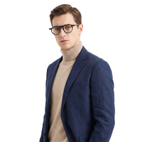Monturas de Gafas Hechas a Mano, Estilo Retro y Literario, Clásicas y Modernas para Hombre y Mujer, Aptas para Lentes de Miopía, Compatibles con Forma de Rostro Diamante