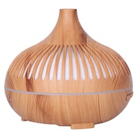 Dropshipping 500ml Diffuseur ultrasonique d'arôme en grain de bois Diffuseur d'huiles essentielles Humidificateur Diffuseur d'air pour la maison
