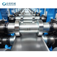 Machine de formage de tuiles de toiture sur mesure professionnelle ZHONGHENG avec moteur, commande PLC, engrenage de coupe hydraulique et roulement
