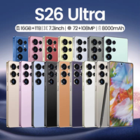 Smartphone S26 Ultra 5G 16 Go + 1 To Android 14 108 MP HD Écran OLED 7,3 pouces 120 Hz Double SIM Octa Core Charge rapide 65 W France Chine