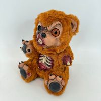Nouvelle Poupée Ours en Peluche Transfrontalière, Style Animation, Jouet en Latex, Halloween, 30cm, Poupée Ornementale en Coton et Vinyle