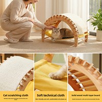 VaryWell 2026 Nouveau Lit pour Chat en Bois Massif Respirant, Arbre à Gratter Portable Conçu Spécialement pour Grands Chats, Universel Toutes Saisons