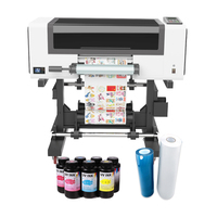 Imprimante UV DTF d'usine avec laminateur multifonction, machine de transfert d'autocollants UV DTF AB LED, rouleau à rouleau 30 cm
