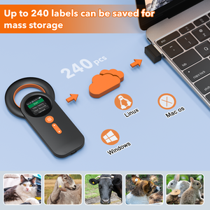 Symcode MJ-Q30 cam BT Pet Microchip Reader không dây RFID động vật chip recognizer <span class=keywords><strong>Scanner</strong></span> USB COM quét mã vạch in ánh sáng - Product Image 5