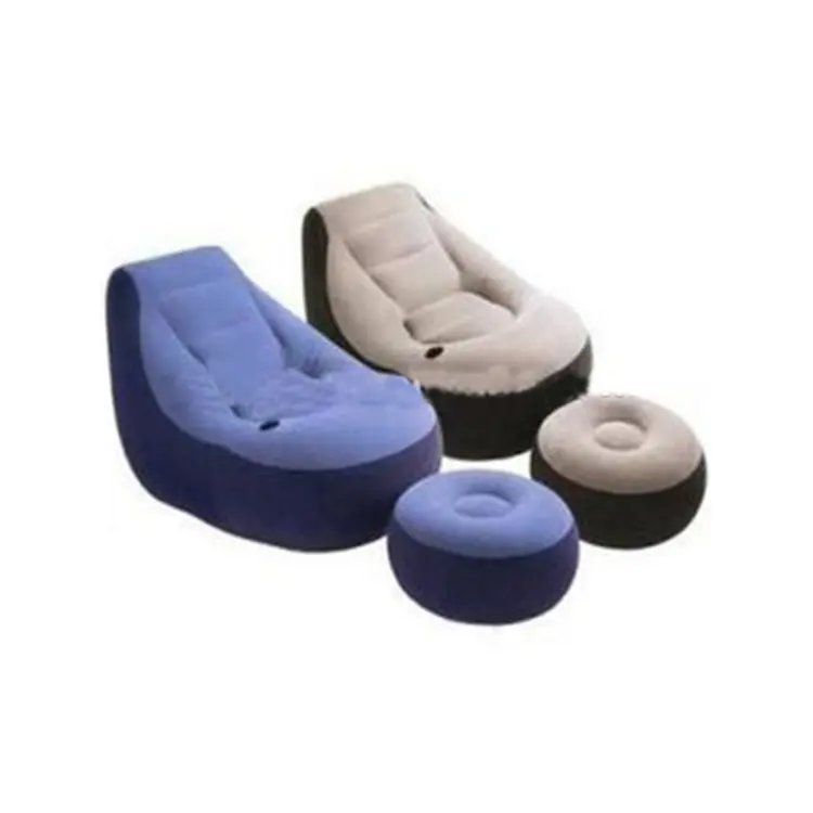 PVC luft aufblasbare Sofa garnituren mit Hocker, Getränke halter