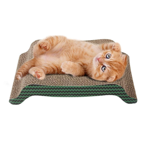 Customized Eco-Friendly Carton Undulating Type Modern Corrugated <b>Interactive</b> <b>Cat</b> Scratcher Scratching Board for Indoor Use - Product Image 3