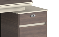 Escritorio de Gerente de Madera Sólida Moderna de Calidad Premium Personalizado, Muebles de Oficina de Lujo, Diseño Modular, Caja de Cables Oculta, Alimentación Integrada