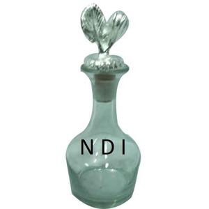 Botella de Perfume de Vidrio para Decoración, Envase de Vidrio Transparente para Líquidos con Tapón, Botella de Perfume de Vidrio Vacía Recargable Esmerilada - Product Image 6