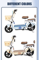 Vélo électrique abordable 350W sans balais, longue autonomie, pneus sous vide 14"*250, batterie 48V/12AH, 50km d'autonomie, pour une utilisation écologique