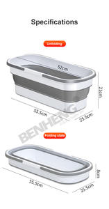 BENHENG Ahorro de espacio Pequeño <span class=keywords><strong>cubo</strong></span> <span class=keywords><strong>plegable</strong></span> Pesca Camping Lavado de autos Jardín <span class=keywords><strong>Cubo</strong></span> <span class=keywords><strong>plegable</strong></span> de plástico - Product Image 3