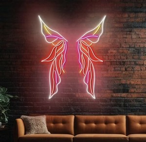 Letrero de Neón LED Personalizado con Alas de Ángel, Atenuable, Diseño de Logotipo Comercial para Tienda, Decoración Publicitaria para Barbería - Product Image 2