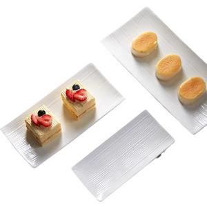 Plato largo de salsa Rectangular blanca pura japonesa, plato Yusheng ecológico, plato de corazón para barbacoa para Sushi - Product Image 6