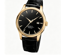 Montre mécanique automatique classique pour homme, bracelet en cuir véritable, montre-bracelet avec calendrier