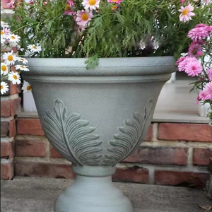 <span class=keywords><strong>Pot</strong></span> <span class=keywords><strong>de</strong></span> fleurs sur pied en porcelaine Queen Cup, style nordique rétro, motif feuille en relief, pour villa, plantes vertes, <span class=keywords><strong>culture</strong></span> <span class=keywords><strong>de</strong></span> bonsaï, jardinage domestique - Product Image 1