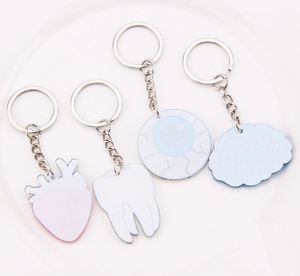 New Design Organ Heart Brain Eyes Tooth Custom Acrylic Keychain Double Side Acrylic Key Ring - Product Image 3