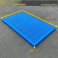 Tapis de sol d'entrepôt en plastique épaissi anti-humidité, à face unique, pour palette, grille combinée, plateau plat