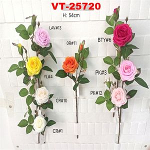 NOUVEAUTÉ 2025 – Rose artificielle en polyester de 54 cm, revêtement effet toucher réel, pulvérisation x3 – Latex pour la Fête des Mères et la Remise des Diplômes - Product Image 1