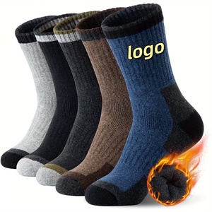 Calzini Termici Invernali da Uomo con Logo Personalizzato, Taglie Grandi, Foderati in Pile, Spessi e Caldi, Misto Cashmere, per Climi Estremamente Freddi - Product Image 1