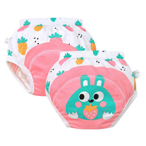 Couches lavables en coton doux imperméables pour bébé, fabriquées en usine OEM, avec motifs de dessins animés mignons, culottes d'apprentissage pour bébé - Product Image 1